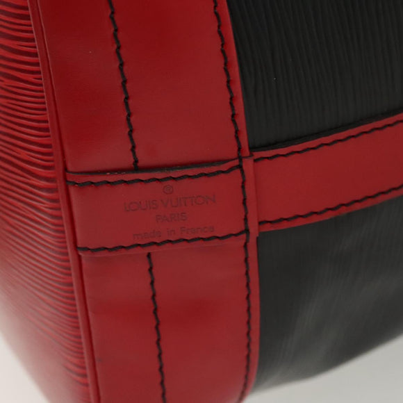 LOUIS VUITTON Epi Noe Shoulder Bag Bicolor Black Red M44017 LV Auth 136663