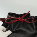 LOUIS VUITTON Epi Noe Shoulder Bag Bicolor Black Red M44017 LV Auth 136663-10