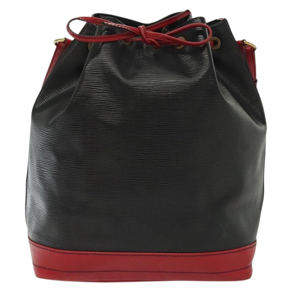 LOUIS VUITTON Epi Noe Shoulder Bag Bicolor Black Red M44017 LV Auth 136663