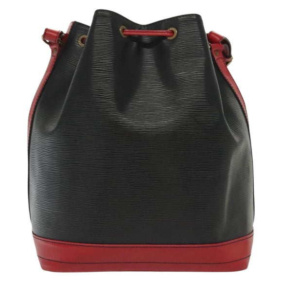 LOUIS VUITTON Epi Noe Shoulder Bag Bicolor Black Red M44017 LV Auth 136663