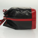 LOUIS VUITTON Epi Noe Shoulder Bag Bicolor Black Red M44017 LV Auth 136663-4