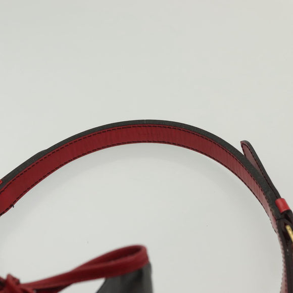 LOUIS VUITTON Epi Noe Shoulder Bag Bicolor Black Red M44017 LV Auth 136663