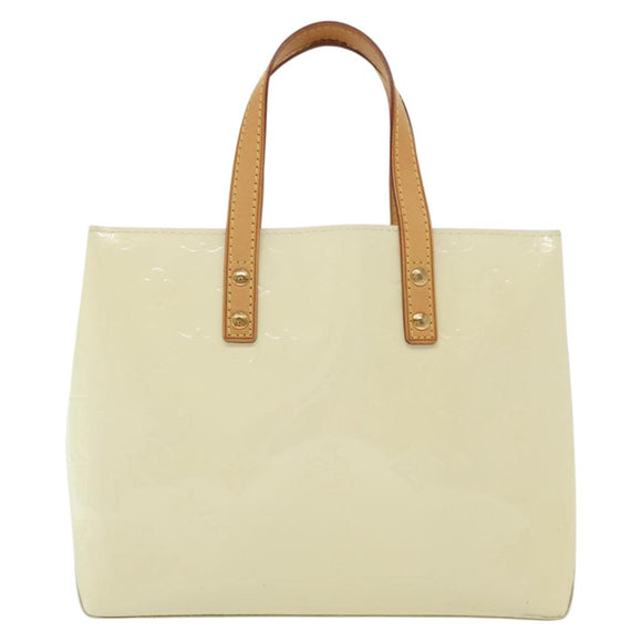 LOUIS VUITTON Monogram Vernis Reade PM Hand Bag Perle M91336 LV Auth 136665