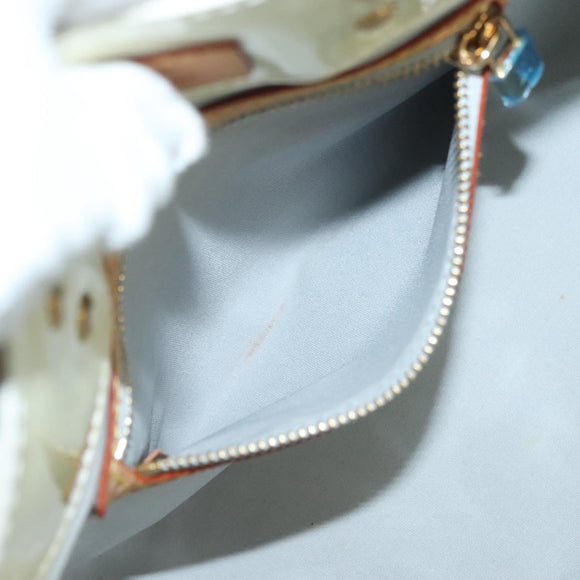 LOUIS VUITTON Monogram Vernis Reade PM Hand Bag Perle M91336 LV Auth 136665