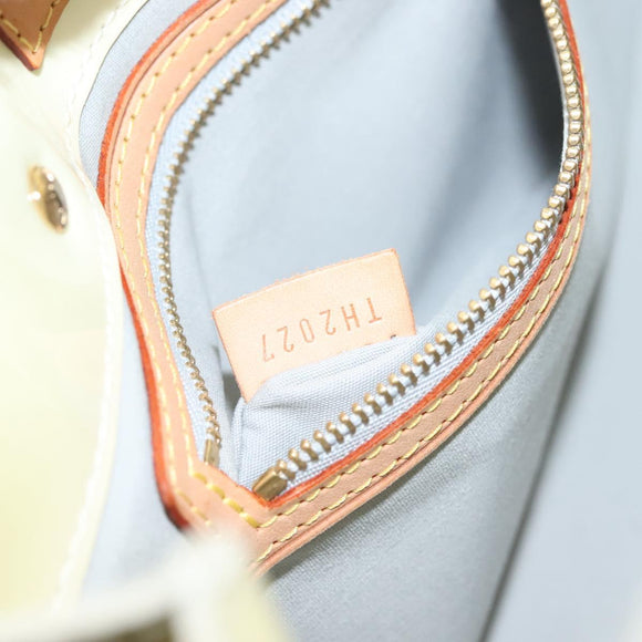 LOUIS VUITTON Monogram Vernis Reade PM Hand Bag Perle M91336 LV Auth 136665