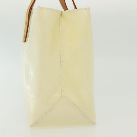 LOUIS VUITTON Monogram Vernis Reade PM Hand Bag Perle M91336 LV Auth 136665
