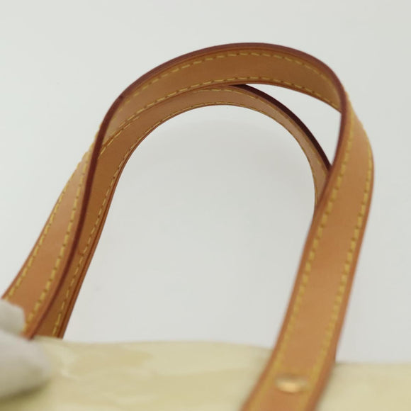 LOUIS VUITTON Monogram Vernis Reade PM Hand Bag Perle M91336 LV Auth 136665