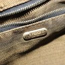 FENDI Zucca Canvas Vanity Pouch Black Brown Auth 136668-19