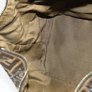 FENDI Zucca Canvas Vanity Pouch Black Brown Auth 136668-21