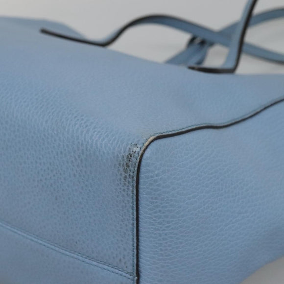 GUCCI Tote Bag Leather Light Blue 354408 Auth 136670