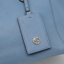 GUCCI Tote Bag Leather Light Blue 354408 Auth 136670-17