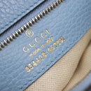 GUCCI Tote Bag Leather Light Blue 354408 Auth 136670-12