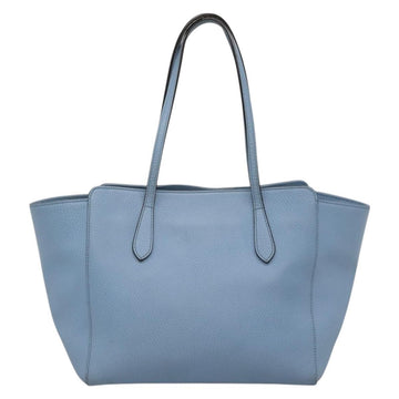 GUCCI Tote Bag Leather Light Blue 354408 Auth 136670 - 0