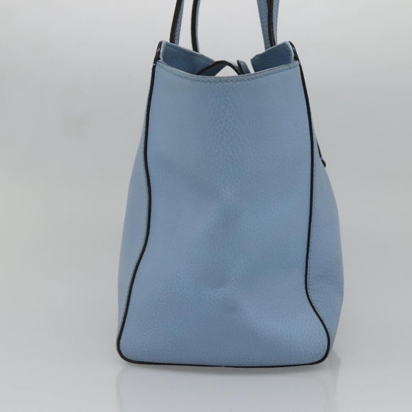 GUCCI Tote Bag Leather Light Blue 354408 Auth 136670