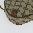 GUCCI GG Supreme Web Sherry Line Bag PVC Beige Gold 89 02 066 Auth 136671-15