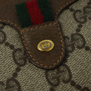 GUCCI GG Supreme Web Sherry Line Bag PVC Beige Gold 89 02 066 Auth 136671-17