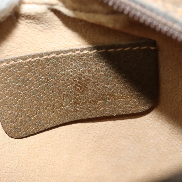 GUCCI GG Supreme Web Sherry Line Bag PVC Beige Gold 89 02 066 Auth 136671