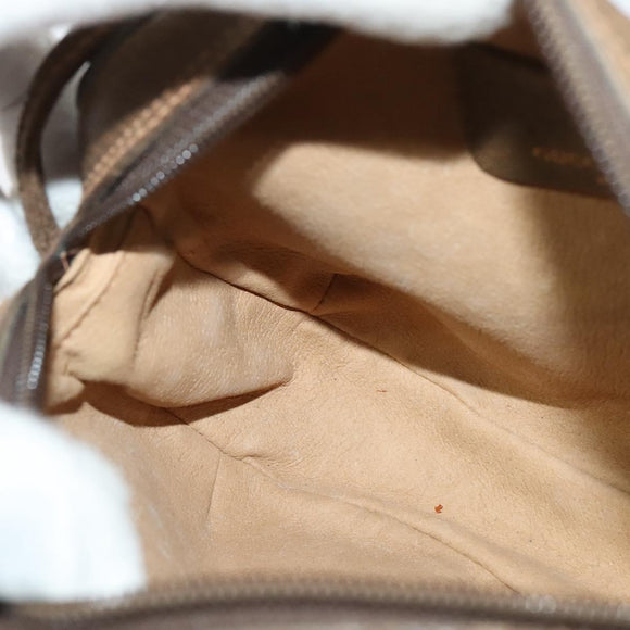 GUCCI GG Supreme Web Sherry Line Bag PVC Beige Gold 89 02 066 Auth 136671