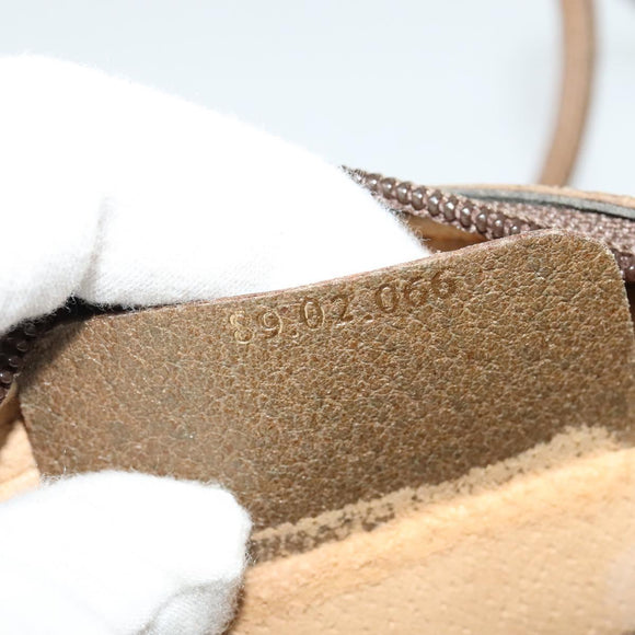 GUCCI GG Supreme Web Sherry Line Bag PVC Beige Gold 89 02 066 Auth 136671