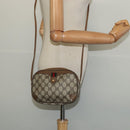 GUCCI GG Supreme Web Sherry Line Bag PVC Beige Gold 89 02 066 Auth 136671-20