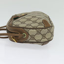 GUCCI GG Supreme Web Sherry Line Bag PVC Beige Gold 89 02 066 Auth 136671-3