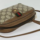 GUCCI GG Supreme Web Sherry Line Bag PVC Beige Gold 89 02 066 Auth 136671-6