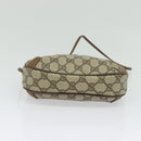 GUCCI GG Supreme Web Sherry Line Bag PVC Beige Gold 89 02 066 Auth 136671-5