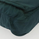 PRADA Shoulder Bag Nylon Green Gold Auth 136672-14