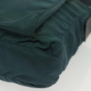 PRADA Shoulder Bag Nylon Green Gold Auth 136672-15