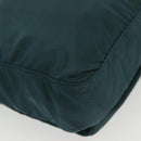 PRADA Shoulder Bag Nylon Green Gold Auth 136672-16