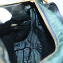 PRADA Shoulder Bag Nylon Green Gold Auth 136672-21