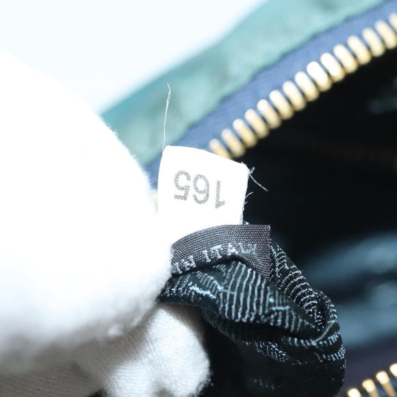 PRADA Shoulder Bag Nylon Green Gold Auth 136672