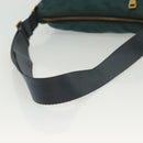PRADA Shoulder Bag Nylon Green Gold Auth 136672-7