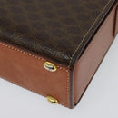 CELINE Macadam Canvas Shoulder Bag PVC Leather Brown Gold Auth 136673-16