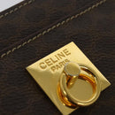 CELINE Macadam Canvas Shoulder Bag PVC Leather Brown Gold Auth 136673-17