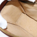 CELINE Macadam Canvas Shoulder Bag PVC Leather Brown Gold Auth 136673-20