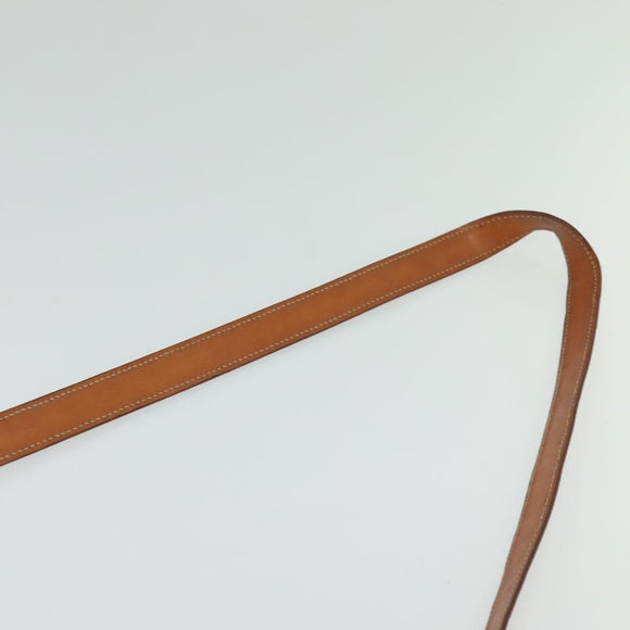 CELINE Macadam Canvas Shoulder Bag PVC Leather Brown Gold Auth 136673