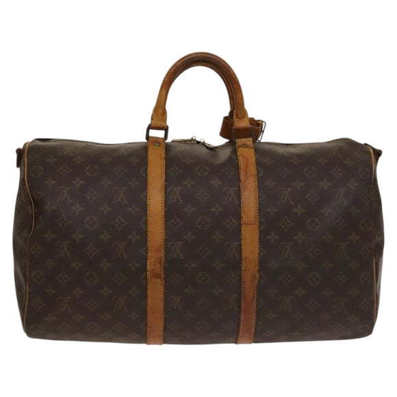 LOUIS VUITTON Monogram Keepall Bandouliere 50 Boston Bag M41416 LV Auth 136674