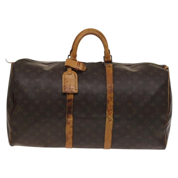 LOUIS VUITTON Monogram Keepall 55 Boston Bag M41424 LV Auth 136675