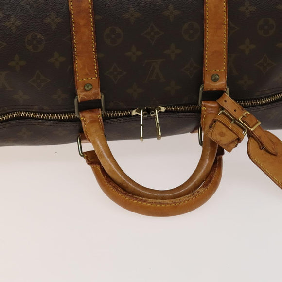 LOUIS VUITTON Monogram Keepall 55 Boston Bag M41424 LV Auth 136675
