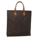 LOUIS VUITTON Monogram Sac Plat Hand Bag M51140 LV Auth 136681-1
