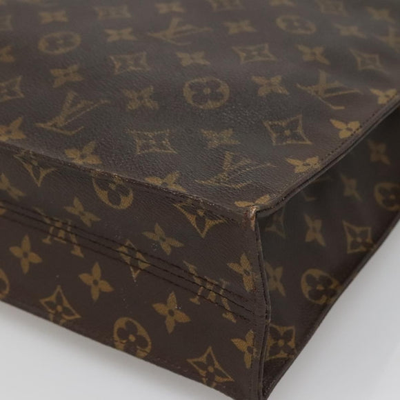 LOUIS VUITTON Monogram Sac Plat Hand Bag M51140 LV Auth 136681