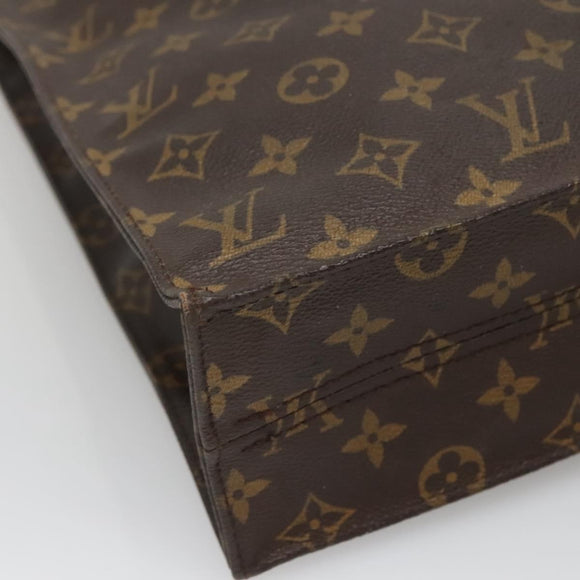 LOUIS VUITTON Monogram Sac Plat Hand Bag M51140 LV Auth 136681