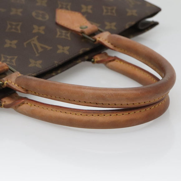 LOUIS VUITTON Monogram Sac Plat Hand Bag M51140 LV Auth 136681