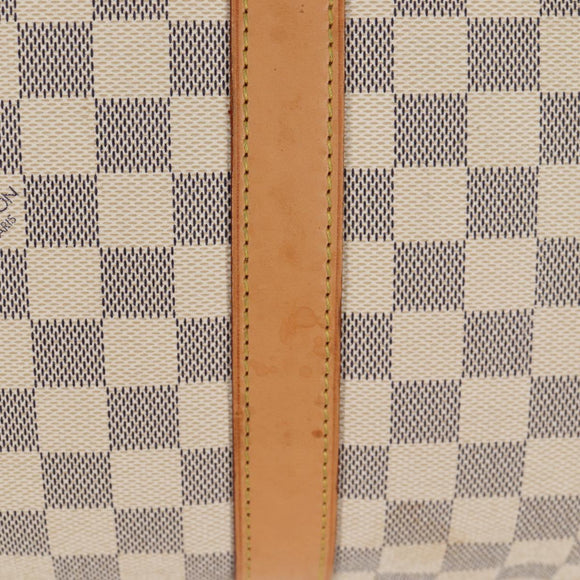 LOUIS VUITTON Damier Azur Keepall 50 Boston Bag N41430 LV Auth 136686V