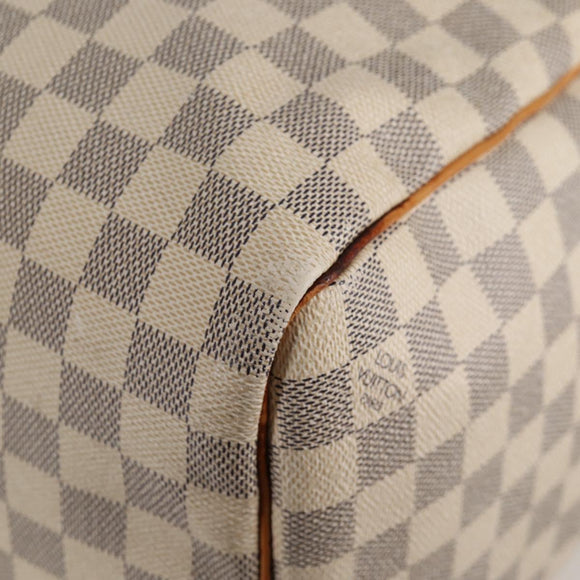 LOUIS VUITTON Damier Azur Keepall 50 Boston Bag N41430 LV Auth 136686V