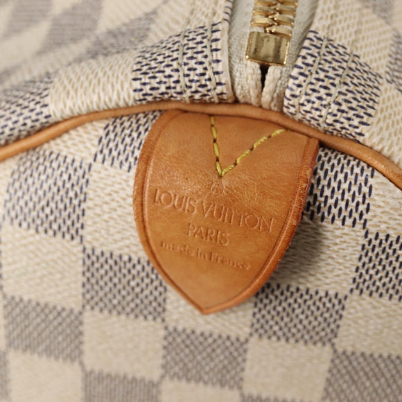 LOUIS VUITTON Damier Azur Keepall 50 Boston Bag N41430 LV Auth 136686V