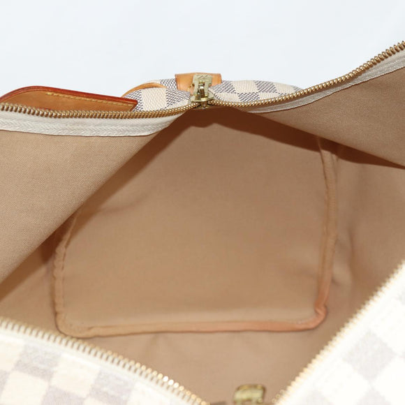 LOUIS VUITTON Damier Azur Keepall 50 Boston Bag N41430 LV Auth 136686V