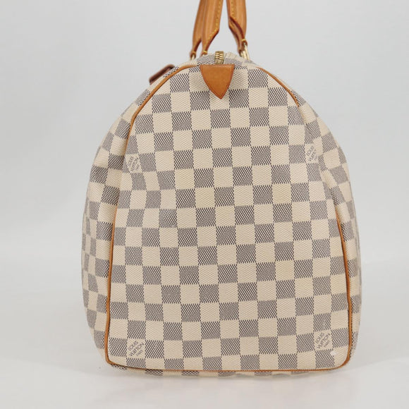 LOUIS VUITTON Damier Azur Keepall 50 Boston Bag N41430 LV Auth 136686V