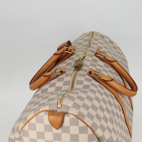 LOUIS VUITTON Damier Azur Keepall 50 Boston Bag N41430 LV Auth 136686V